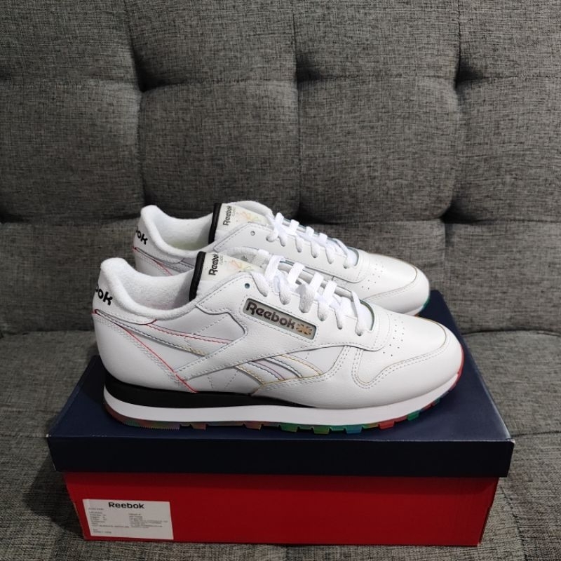 Jual Reebok CLASSIC LEATHER Unisex - White/Multi [100074715] | Shopee ...