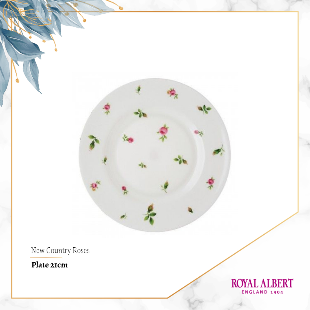 Jual Piring Makan Royal Albert New Country Roses White Modern Plate ...