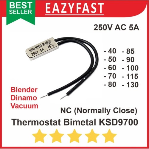 SOURCING MAP Thermostat KSD9700 5A 40°C NO interrupteur température