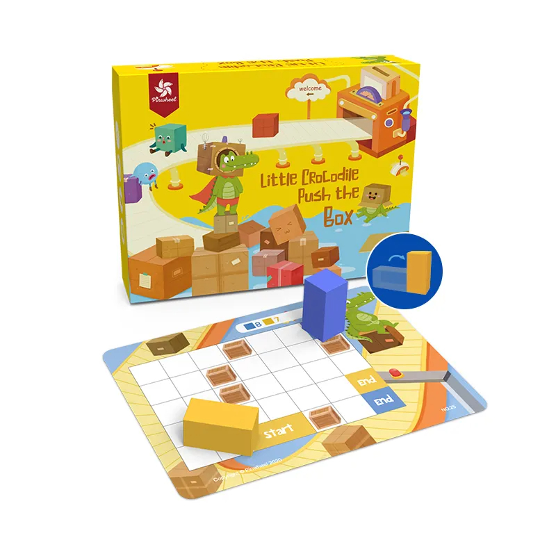 Jual Pinwheel Little Crocodile Push Box Family Board Game Logic Train ...