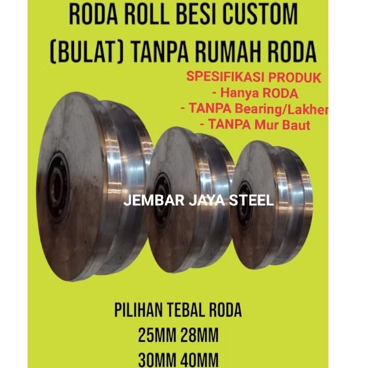Jual Roda Besi Tanpa Rumah Roda Pintu Pagar Dorong tanpa Rumah Roda ...
