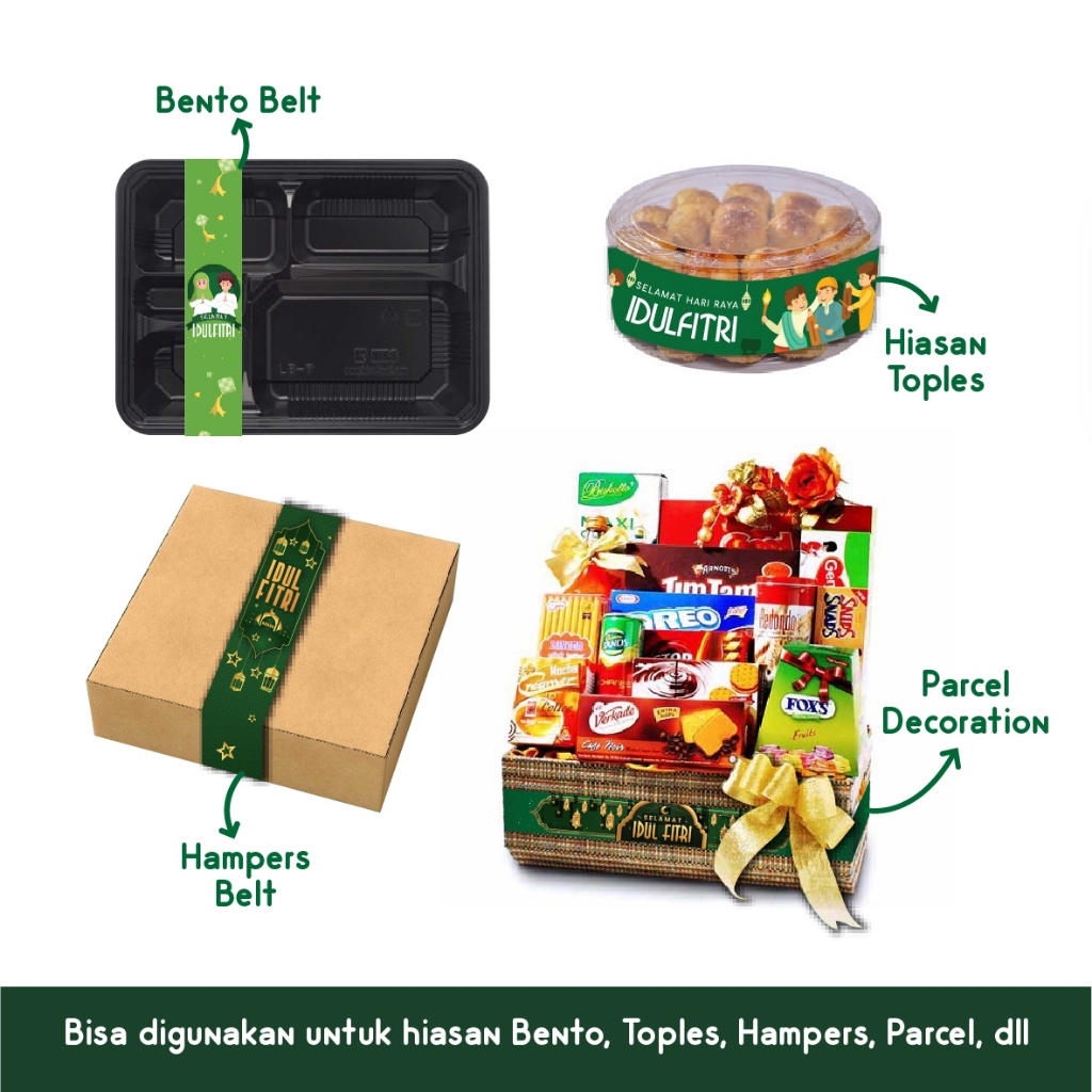Jual PAPER BELT LEBARAN IDUL FITRI BENTO BELT PARSEL PITA HIASAN ...
