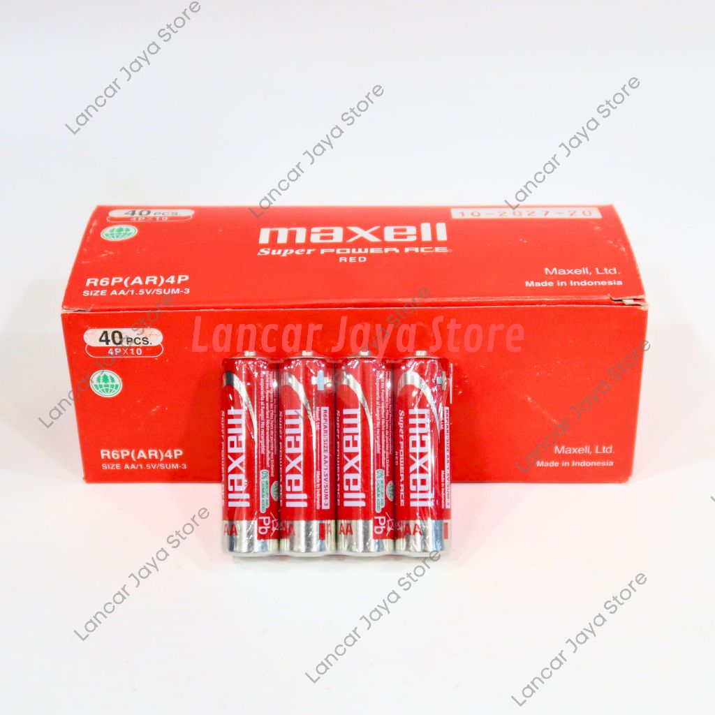 Jual Baterai Maxell Super Power ace Black R6P(AR)4P AA (A2) 1,5V ...