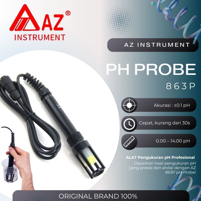 Jual Alat Pengukuran pH Professional AZ Instrument PH Probe 863P - Alat ...