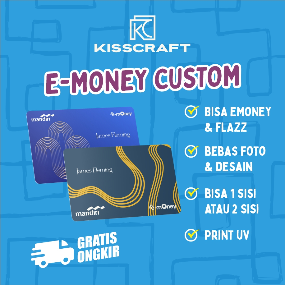 Jual Kisscraft - Custom Emoney & Flazz - 1 Sisi / 2 Sisi - Print UV ...
