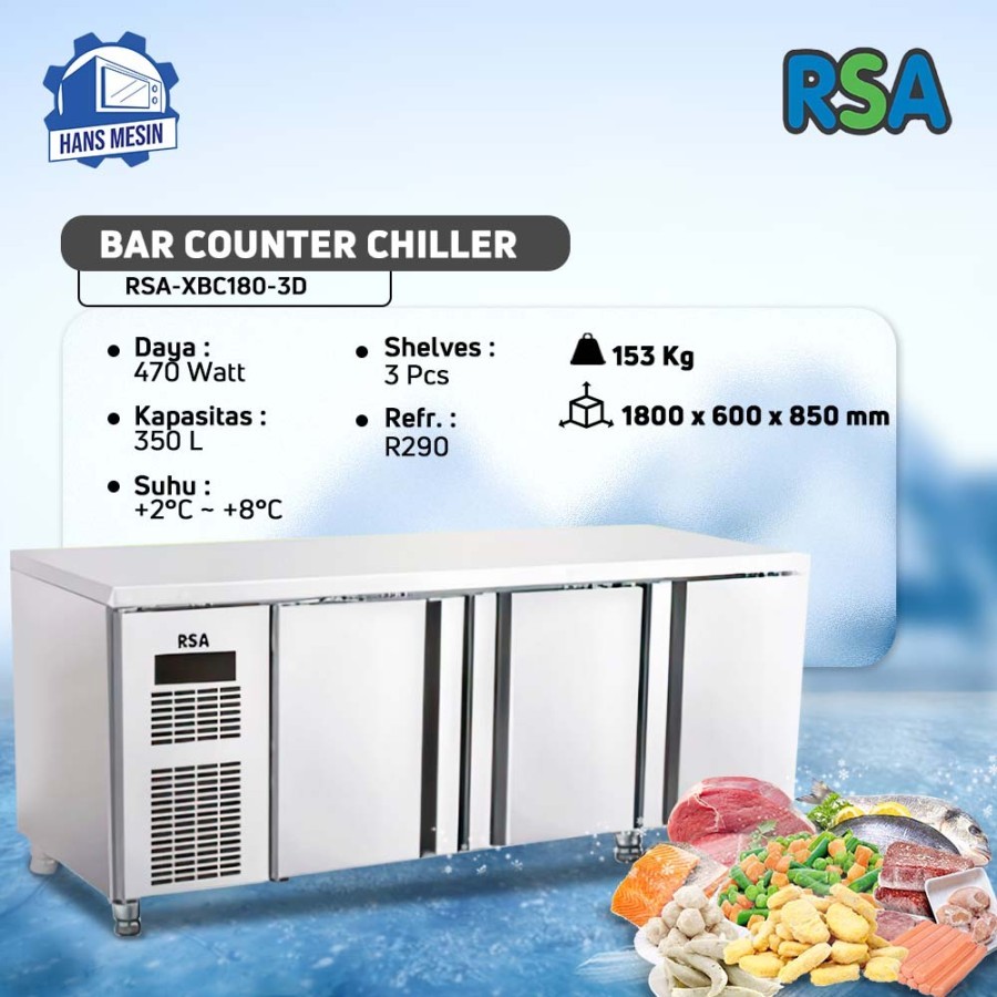 Jual UNDERCOUNTER CHILLER (RSA) XBC-180-3D | Shopee Indonesia