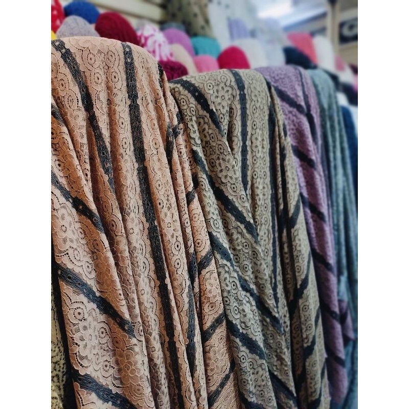 Jual bahan kain burkat katun impor bagus | Shopee Indonesia