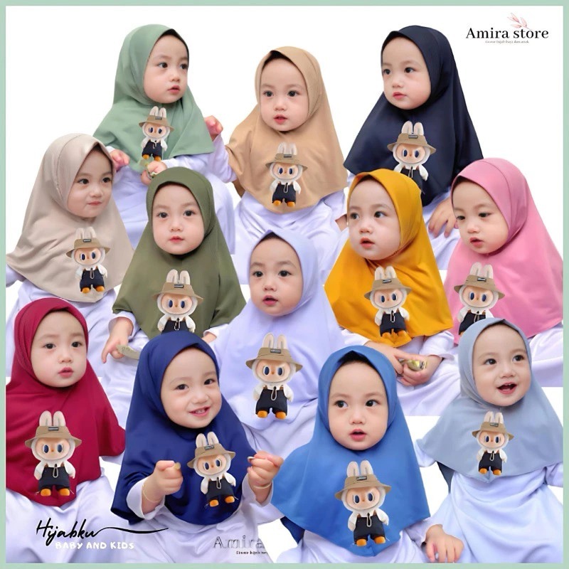 Jual Jilbab Anak Labubu Hijab Instan Anak Viral Muslim Hijab Anak Bayi ...