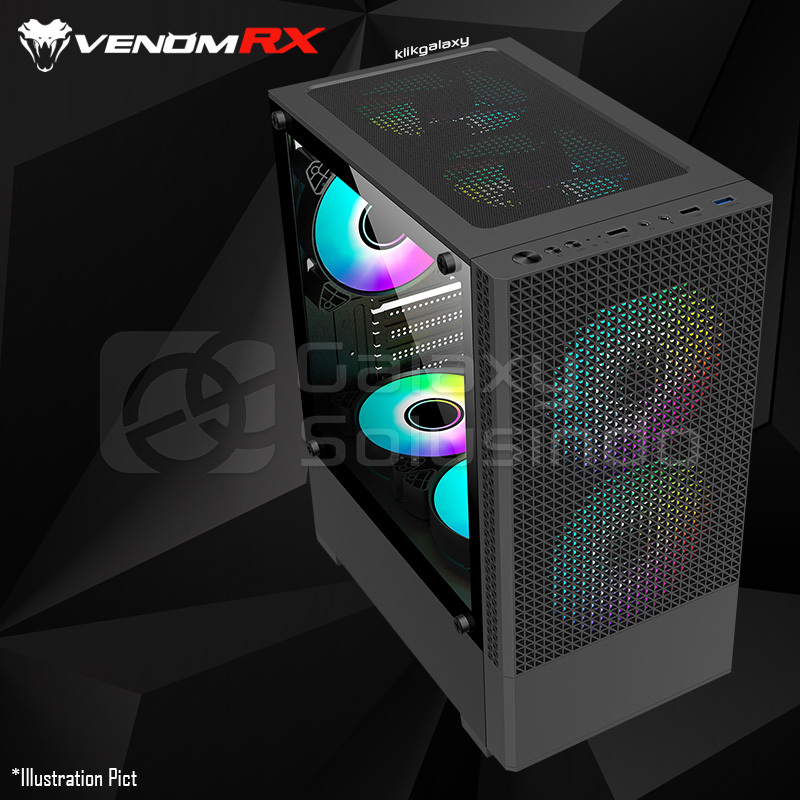 Jual VenomRX HELIX Tempered Glass M-ATX Gaming Case | Shopee Indonesia