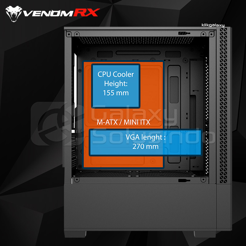 Jual VenomRX HELIX Tempered Glass M-ATX Gaming Case | Shopee Indonesia