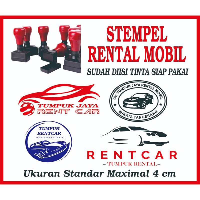 Jual RENT CAR Rental Mobil Showroom stempel otomatis siap pakai ukuran ...
