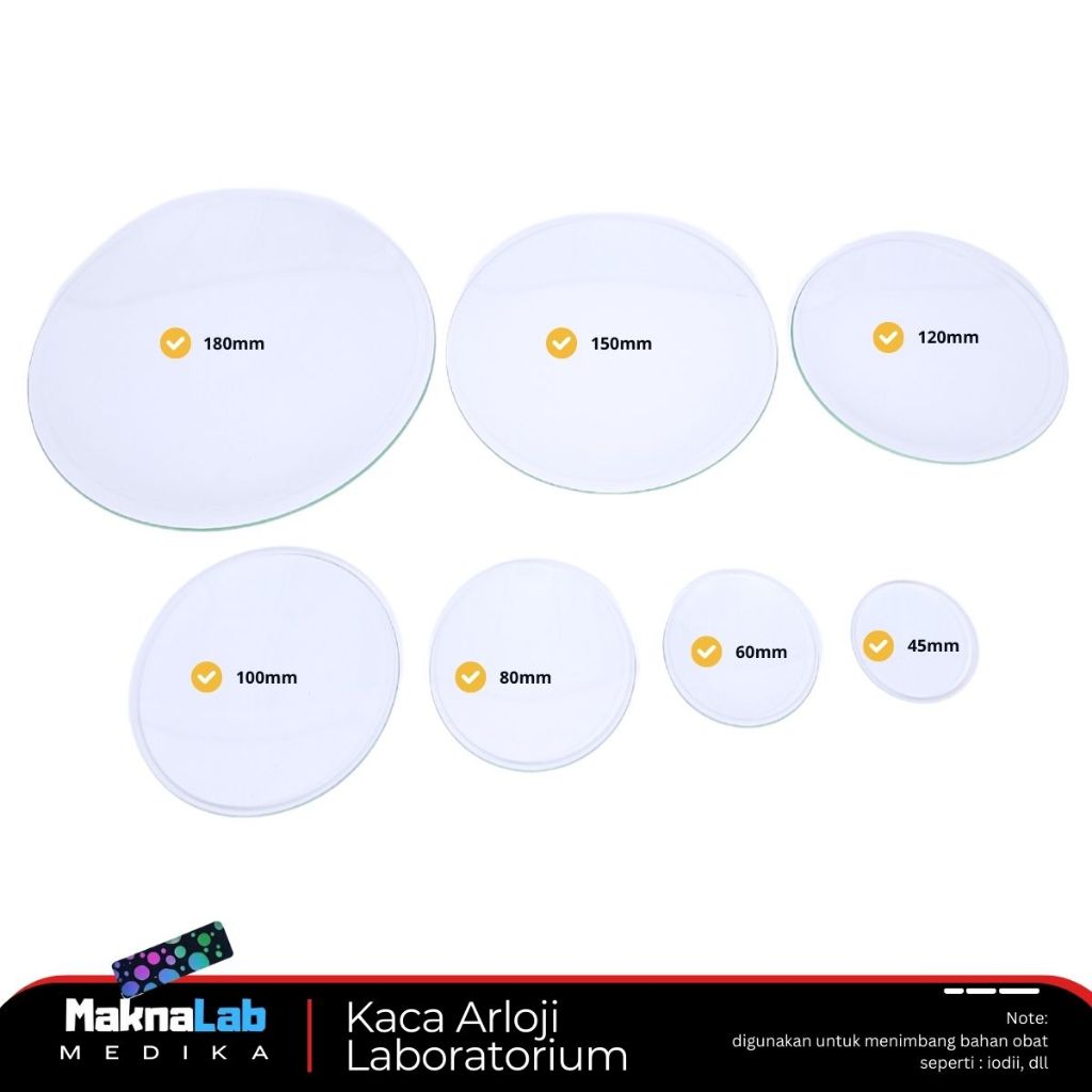 Jual RRC Kaca Arloji Laboratorium [PCS] l Watch Glass Gelas Arloji Lab ...
