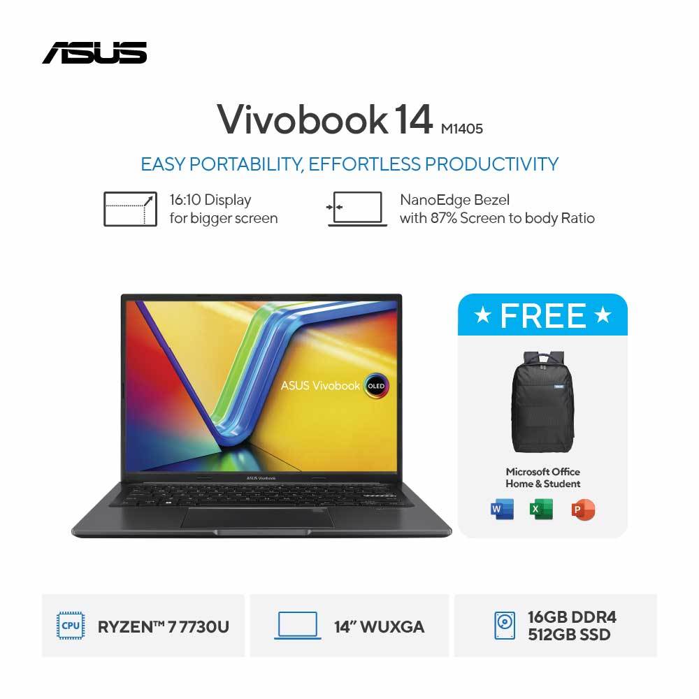 Jual ASUS Vivobook 14 M1405YA-VIPS751 - Indie Black [ AMD Ryzen™ 7 ...