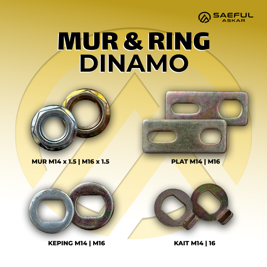 Jual Mur Ring Plat Dinamo BLDC Pengunci AS Roda Belakang Motor Sepeda ...