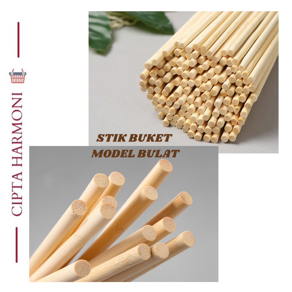 Jual Stik Kayu Bulat Untuk Buket / Dowel Kayu Ramin Diameter 6mm ...
