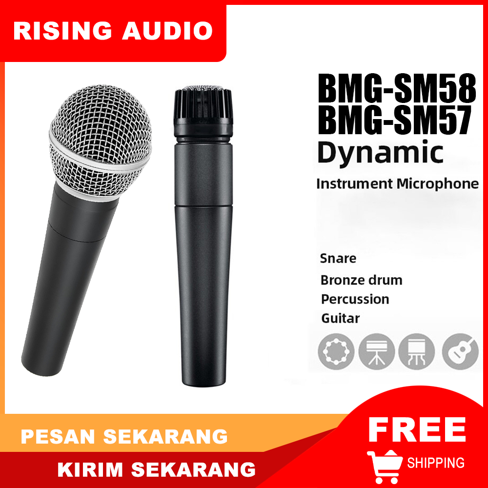 Jual Rising Audio MIC MIKROFON INSTRUMEN BMG SM57/SM58 KABEL MIC ...