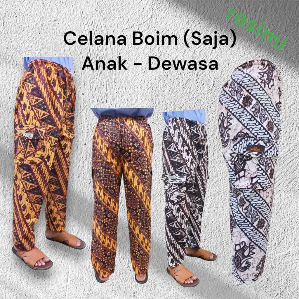 Jual Celana Batik Boim Betawi ukuran Anak Sampai Dewasa | Shopee Indonesia