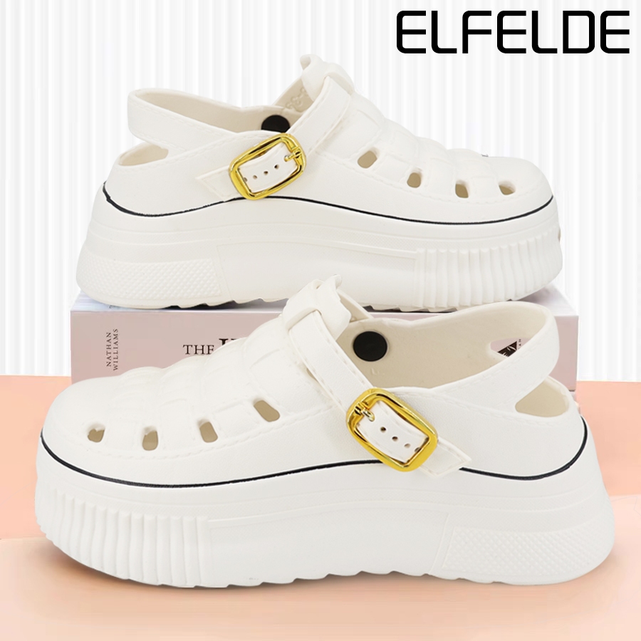 ELFELDE Sandal Wantia Kekinian Tinggi Sandal Baim 