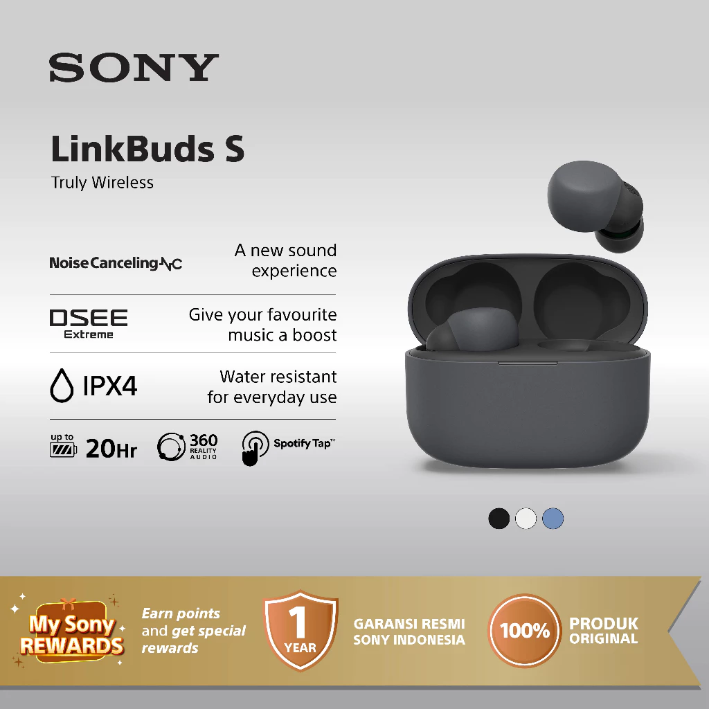 SONY WF-LS900N Linkbuds S TWS Truly Wireless Noise Canceling For Android & IOS - Black