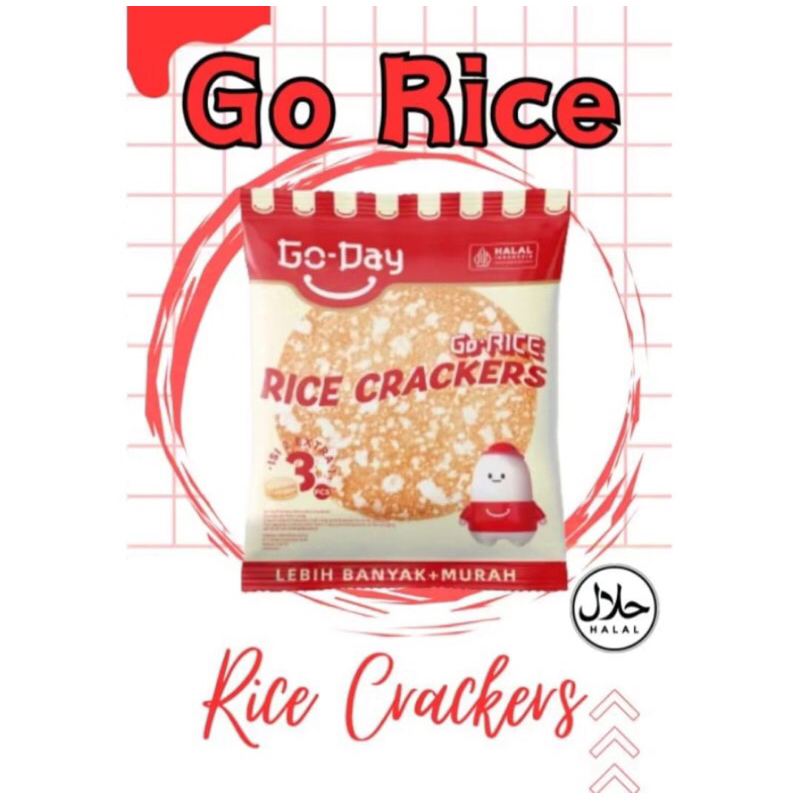 Jual Go-Day Go-Rice Rice Crackers (1 renceng isi 10pcs ) | Shopee Indonesia
