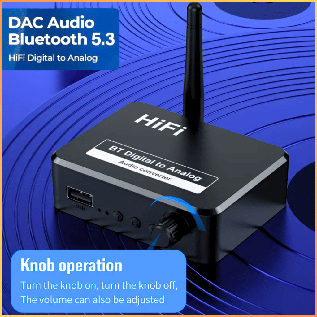 Jual COD TaffSTUDIO DAC Audio Bluetooth 5.3 Receiver HiFi USB RCA ...