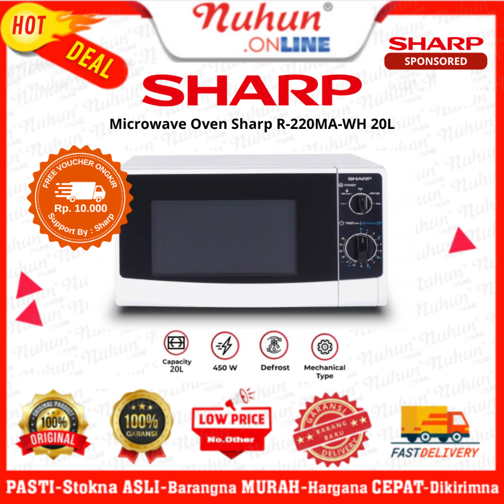 Jual Sharp Microwave Oven 20L R-220MA-WH | Shopee Indonesia
