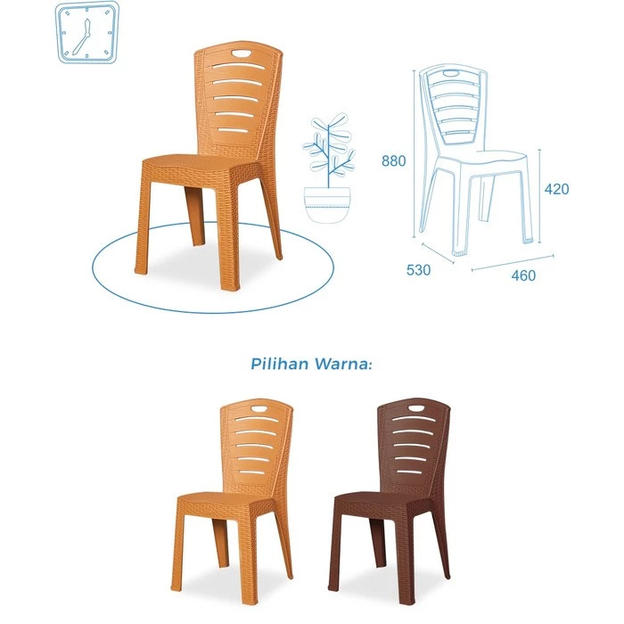Jual Wins Kursi Makan Olymplast Motif Rotan OL 203 R Dan 209 R Bangku ...