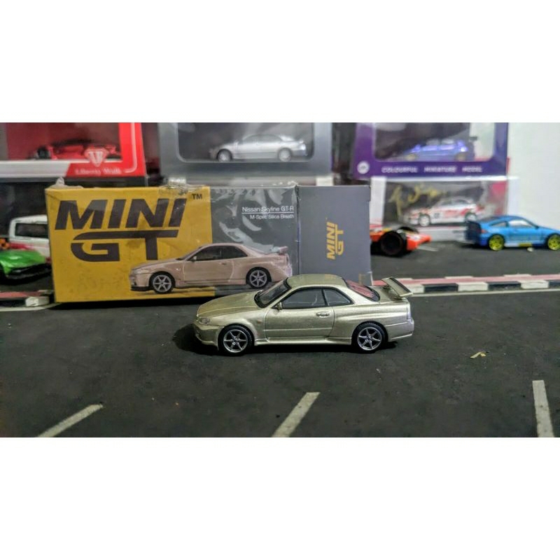 Jual Diecast Mini Gt Nissan Skyline GT R R34 M Spec Silica Breath no ...