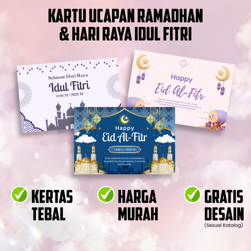 Jual [BEST SELLER] KARTU UCAPAN RAMADHAN / IDUL FITRI GREETING CARD ...