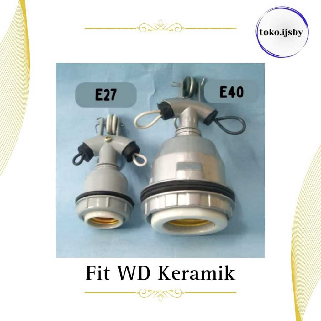 Jual FITTING WD/FITTING BESI Keramik E27,E40 Outdoor | Shopee Indonesia