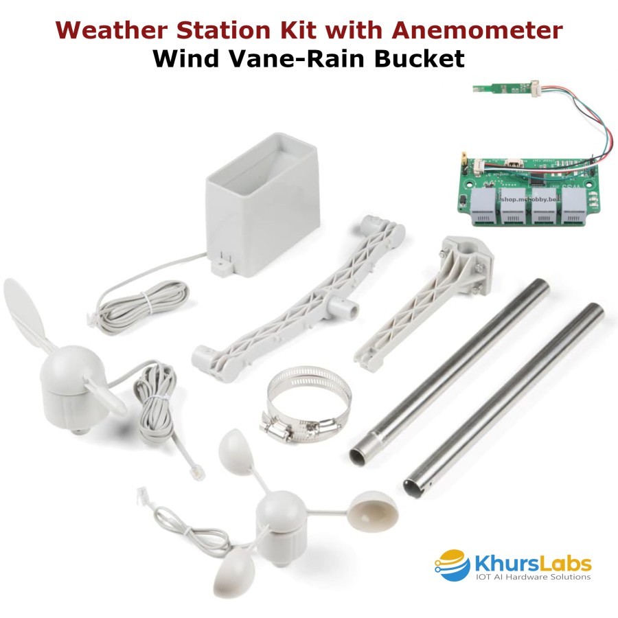 Jual DFROBOT Weather Station Kit with Anemometer Wind Vane Rain Bucket ...