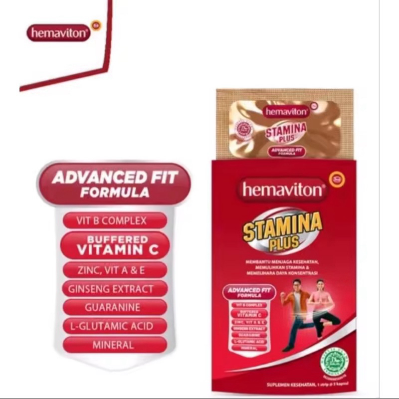 Jual Hemaviton Stamina Plus Advanced Fit Formula (1 strip 5 caps ...