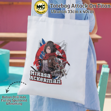 Jual Totebag Karakter Anime Attack On Titan Shingeki No Kyujin Bahan ...