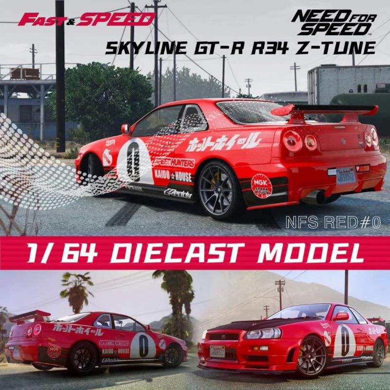 Jual Fast and Speed Nissan GT R R34 Z Tune NFS Red 0 Livery | Shopee ...