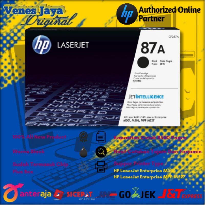 Jual Toner HP 87A (CF287A) Original | Shopee Indonesia