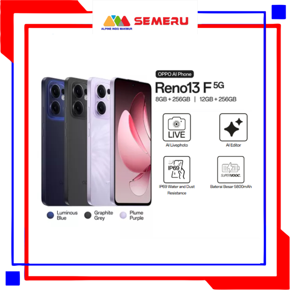 Jual OPPO RENO 13F 5G RAM 8/256 DAN RAM 12/256 AI LIVE PHOTO, AI EDITO ...