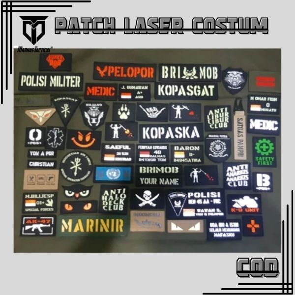 Jual PATCH LASER CUSTOM, PANEL ID ,BODYVEST,NAME TAG | Shopee Indonesia