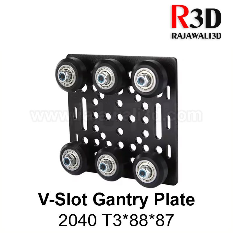 Jual Openbuilds V-Slot Gantry Plate 2040 T3x88x87 Aluminium Black ...