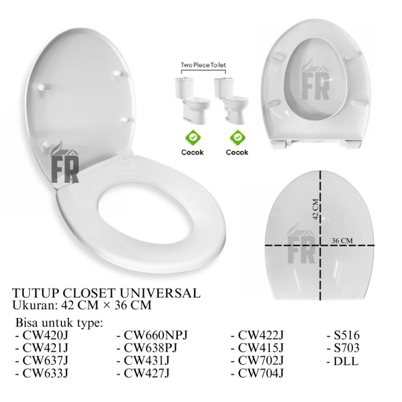Tutup closet duduk /toilet cover/toto