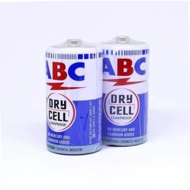 Jual BATERAI ABC TANGGUNG/SEDANG R14C 2PCS | Shopee Indonesia