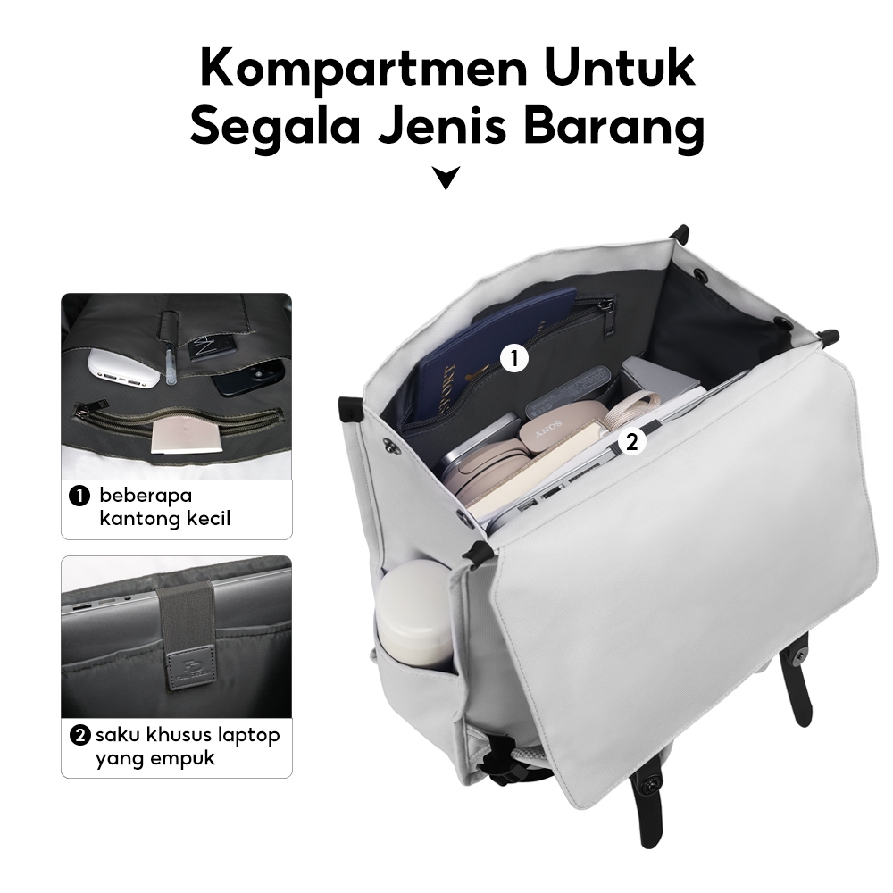 Jual FULL DESIGN Rene Tas Ransel Ringan Desain Slim Laptop 15inci ...