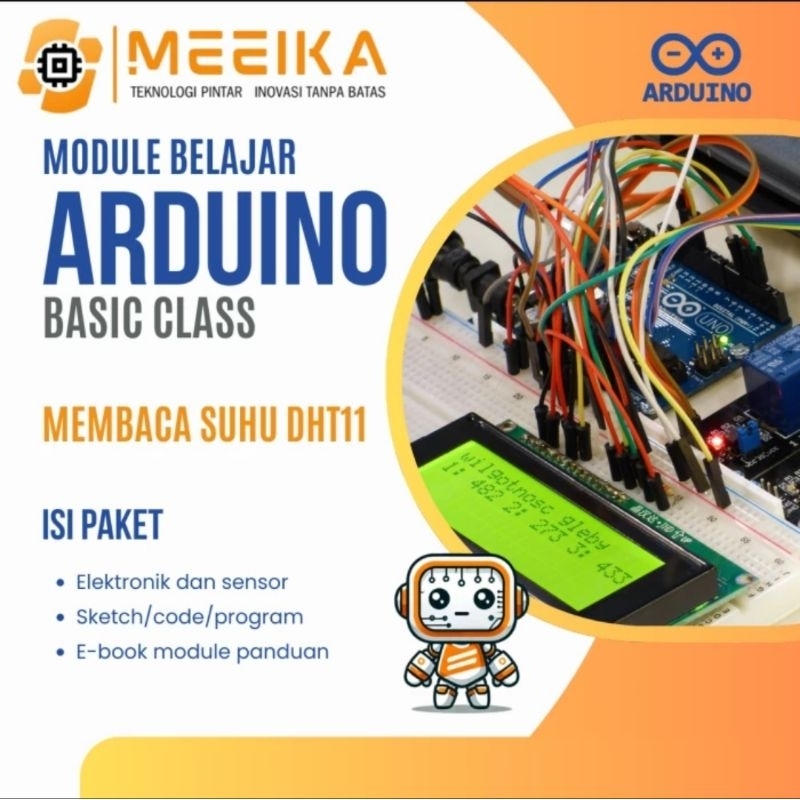Jual Module belajar arduino DHT11 SUHU DAN KELEMBABAN BASIC CLASS kit ...