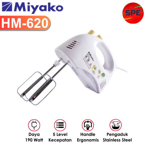 Jual HAND MIXER MIYAKO HM-620 / HM620 GARANSI RESMI (MEDAN) | Shopee ...
