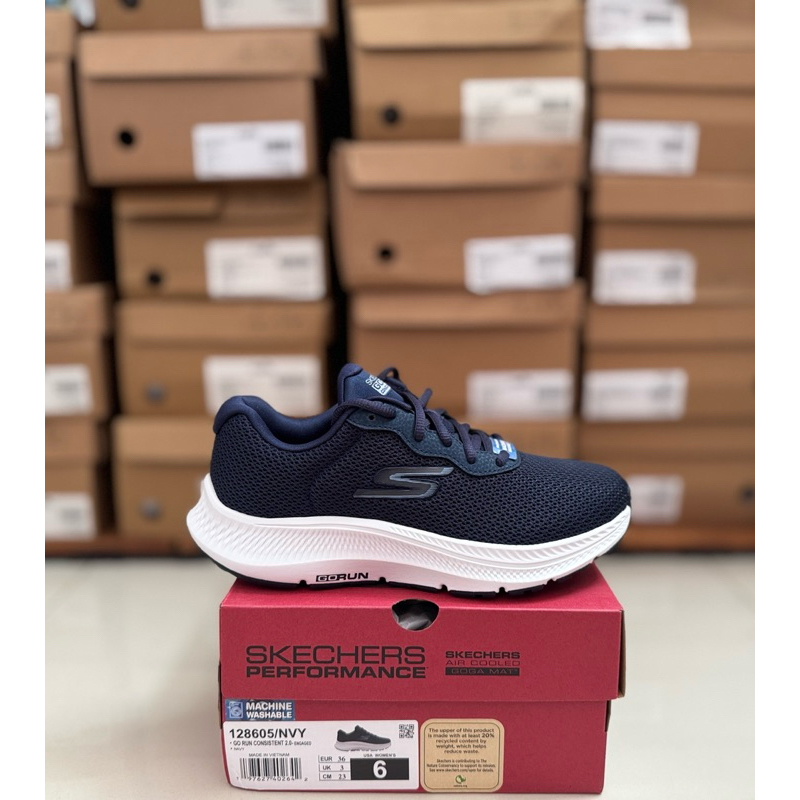 Jual SKECHERS GO RUN CONSISTENT NAVY 128605/NVY SIZE 36 | Shopee Indonesia