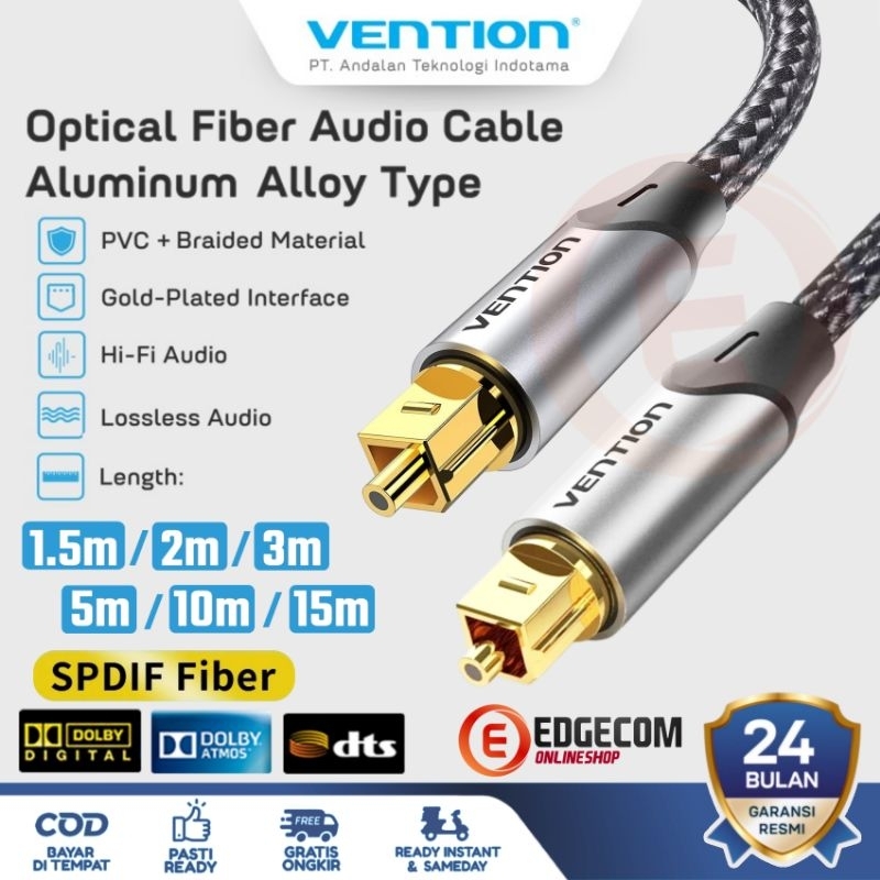 Jual VENTION Kabel Audio Toslink Optical Fiber Digital HiFi Cable ...