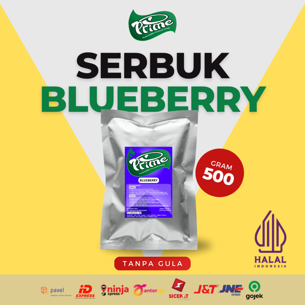 Jual Prime Bubuk Minuman Rasa Blueberry 500gr | Shopee Indonesia