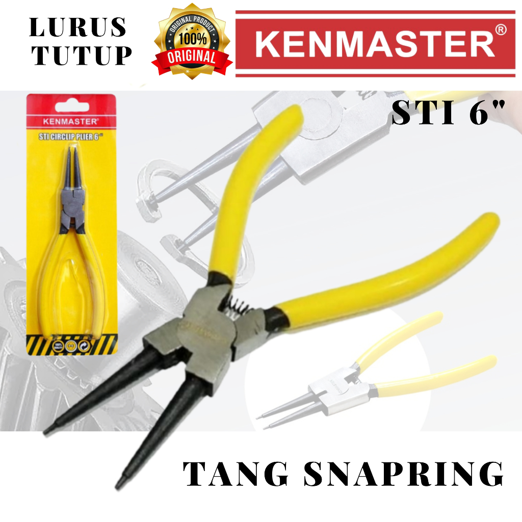 Jual Kenmaster Tang Snap Ring STI 6 Inch Snap Ring Lurus Tutup Circlip ...