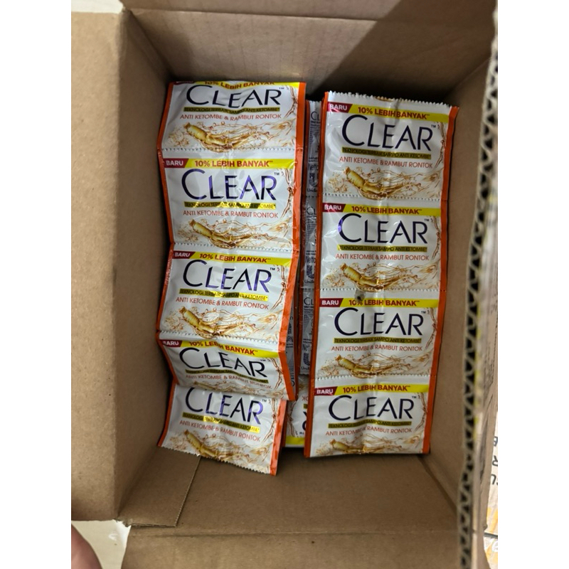 Jual UNILEVER Clear Shampo Shampoo RENCENG | 12 BARIS ISI 24 SACHET ...