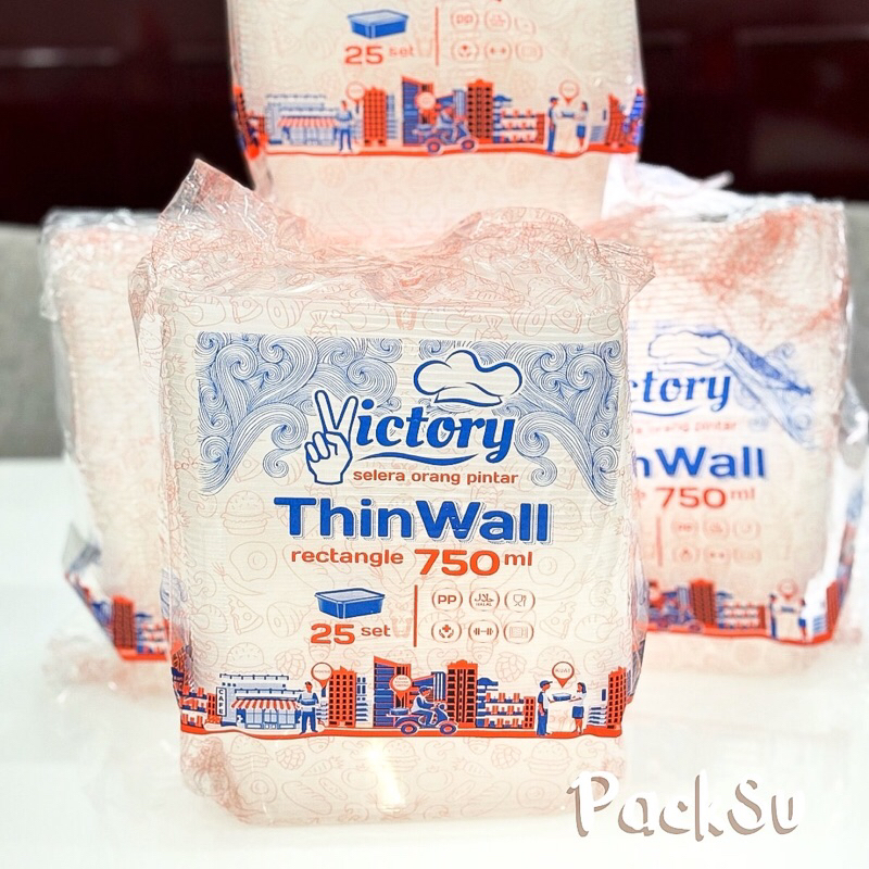 Jual Thinwall Victory Rectangle 750ml / Food Container / Tempat Makan ...