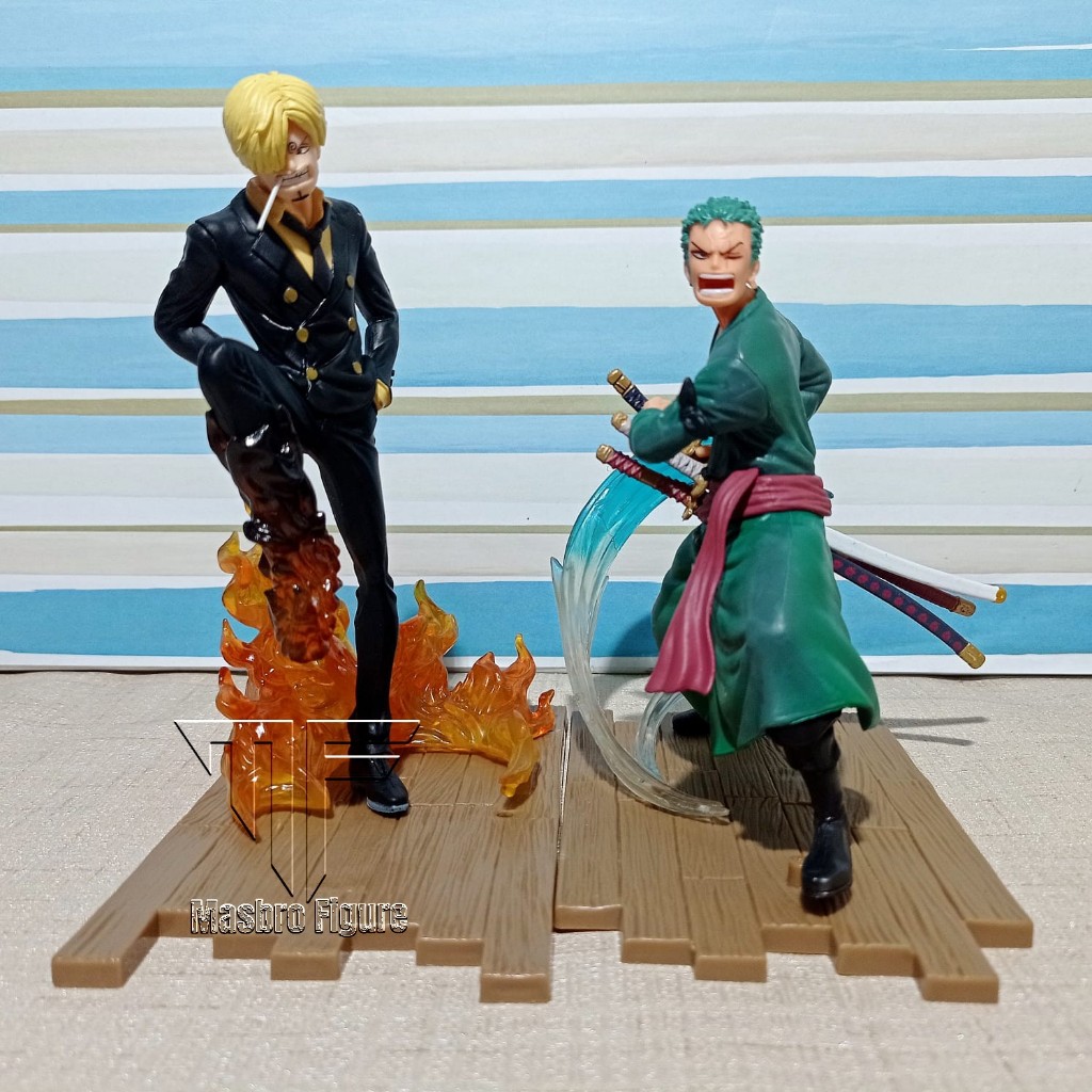 Acquista One Piece Zoro Figure Roronoa Zoro Action Figures 3 teste Collezione PVC Statua Modello Anime Giocattoli Decorazione del desktop Regali in Italia a partire da 21